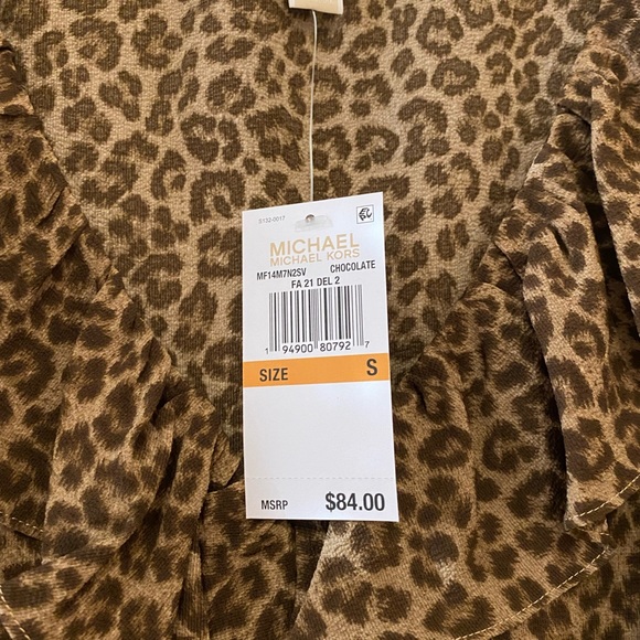 Michael Kors Cheetah Puff Sleeve Top - Picture 4 of 4
